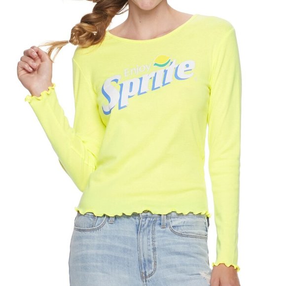 New! Enjoy Sprite Lemon-Lime Soda Long Sleeve T-Shirt - Picture 1 of 3